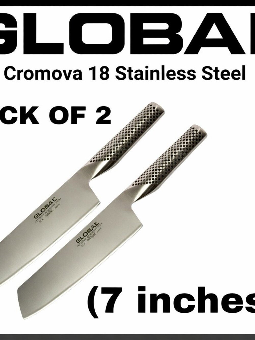 Global G5- 7" Vegetable Knife Cromova 18 Stainless Steel New in Box Chef's Knife